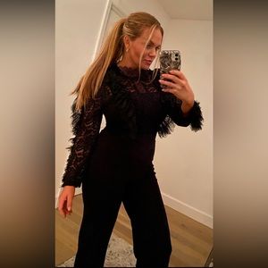Black Lace Jumpsuit - Worn Once